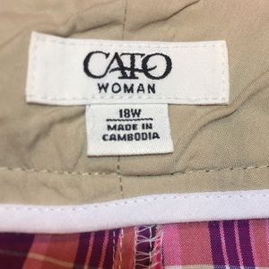 Cato Shorts - Women’s shorts Sz 18W Plus Size pink/purple plaid Cato Shorts - Women’s shorts Sz 18W Plus Size pink/purple plaid